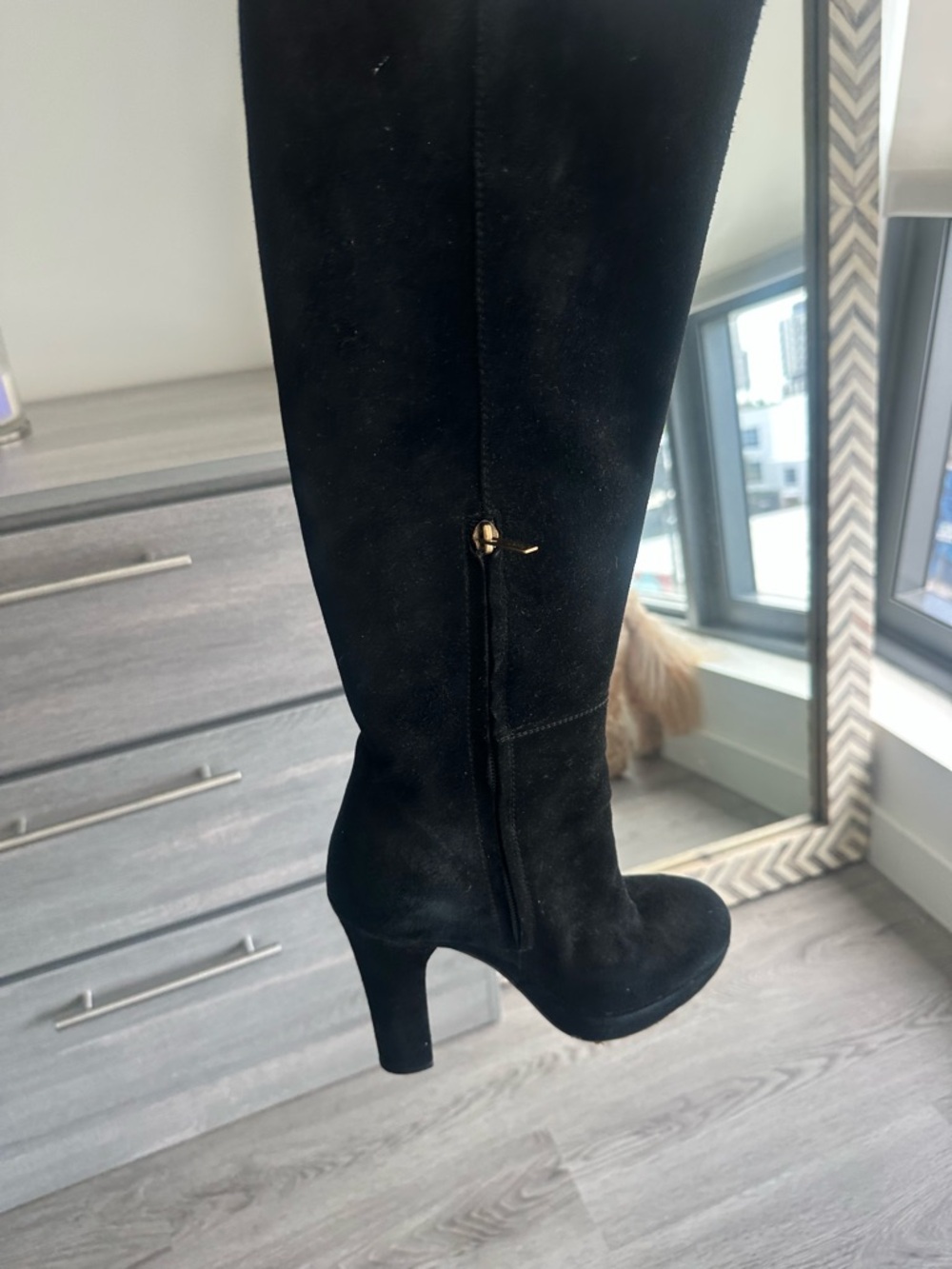 Yves Saint Laurent Black Heeled Boots - Picture 3 of 10
